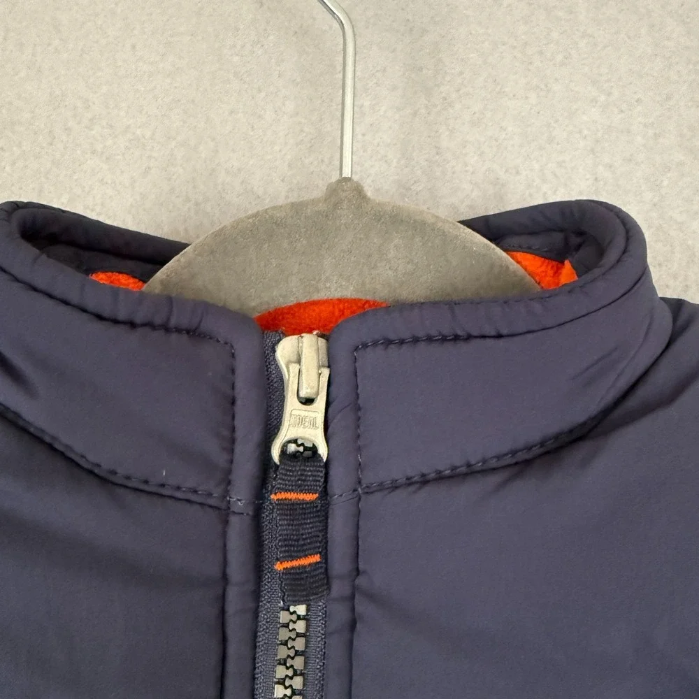 Carter's Boy's Size 4 Blue Fleece Lined Full Zip Vest Wilderness Camp 36